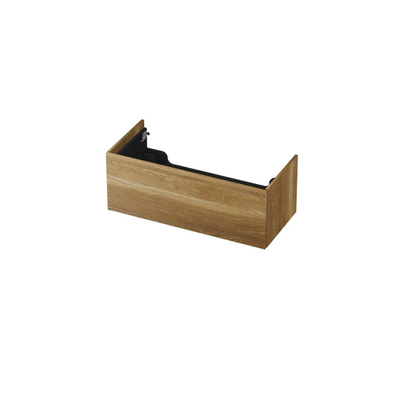 INK Wastafelonderkast - 100x45x37.6cm - 1 lade - push to open - met recht opdekfront - Eiken - Aqua