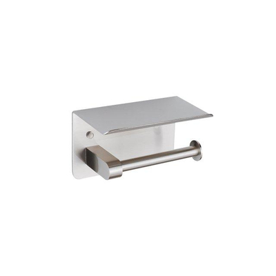Fortifura Calvi toilet accessoireset - zeepdispenser - toiletrolhouder - met plateau - RVS geborsteld