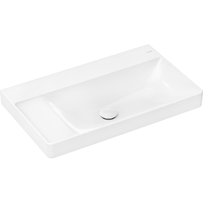 Hansgrohe Xelu Q wastafel - 80x48x8cm - planchet links - zonder kraangat - opzet - wit