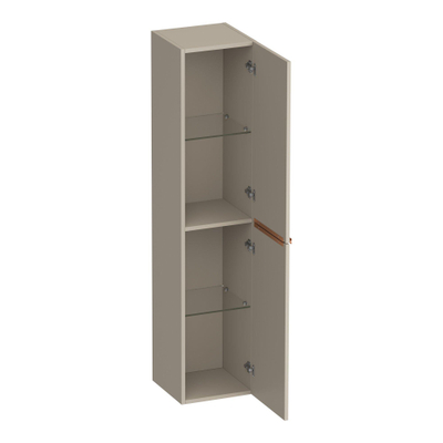 BRAUER Elevate armoire de salle de bains - 160x35x35cm - sans poignées rapportées - 2 portes - ouverture à gauche ou à droite - beige mat