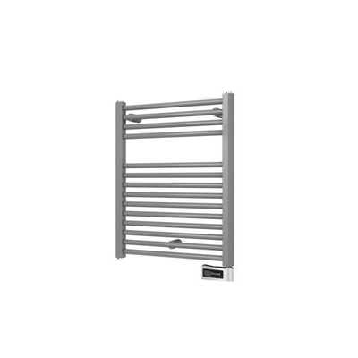 Plieger Palermo-EL III/Fischio elektrische designradiator horizontaal 688x550mm 300W zilver metallic