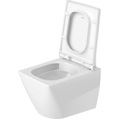 Duravit Viu WC suspendu sans rebord compact à chasse profonde 37x48cm avec fixation dissimulée blanc