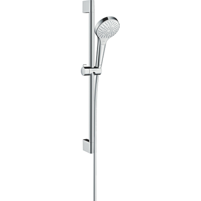 Hansgrohe Croma Select S Multi glijstangset met Croma Select S Multi handdouche EcoSmart 65cm met Isiflex`B doucheslang 160cm wit/chroom