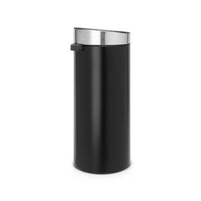 Brabantia Touch Bin Afvalemmer - 30 liter - kunststof binnenemmer - matt black - matt steel fingerprint proof