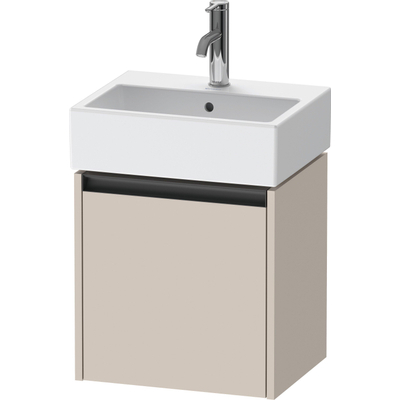Duravit Ketho.2 Wastafelonderbouwkast - met 1 deur - 43.4x33.8x44cm rechts - met greep antraciet - taupe mat