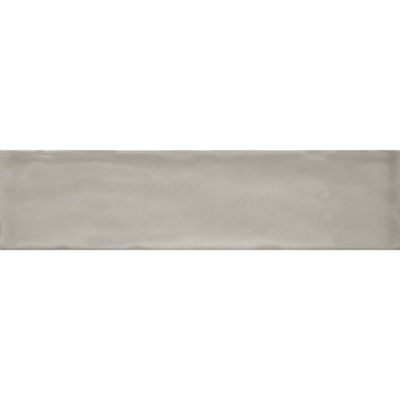 Terravito Corvato wandtegel - 7.5x30cm - 8.5mm - Rechthoek - Overig - glans grijs