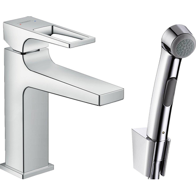 Hansgrohe Metropol Wastafelkraan - met 1jet - handdouche - hoogglans chroom