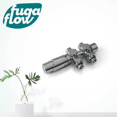 FugaFlow Eccelente Acces universele radiator aansluitset recht en haaks chroom