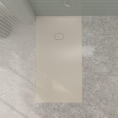 Villeroy & Boch Ecora douchebak - 170x90x4.5cm - afvoer korte zijde - almond (beige)
