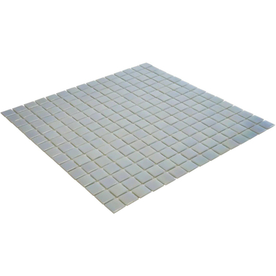 The Mosaic Factory Amsterdam mozaïektegel - 32.2x32.2cm - wand en vloertegel - Vierkant - Glas Light Blue glans