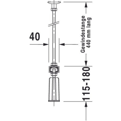 Duravit jeu de pieds pour baignoire d'angle par 2 pièces réglable en hauteur 11.5 18cm
