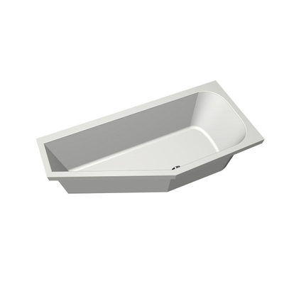 Xenz Lagoon Baignoire d'angle - 160x75x48 - bonde Centre - Droite - Compact - acrylique - blanc