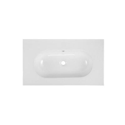 Saniclass Chaci Lavabo - 80x46x14cm - sans trous de robinet - céramique - blanc