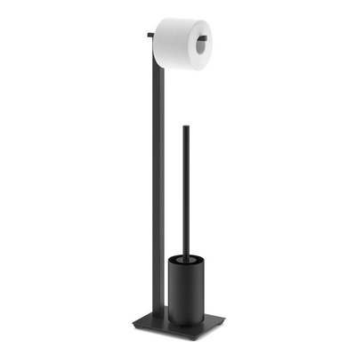 Zack Carvo Toiletbutler -1 rol - toiletborstelhouder - open - zwart