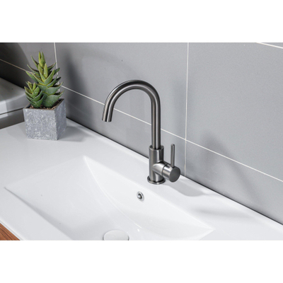 FugaFlow Eccelente Sobrado Badkamer wastafelkraan - hoog - draaibare uitloop - Gunmetal PVD