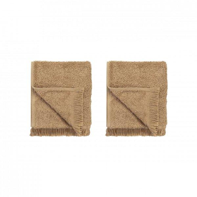 Blomus FRINO Gasten handdoeken - set van 2 - breedte 30cm - lengte 50cm - Tan