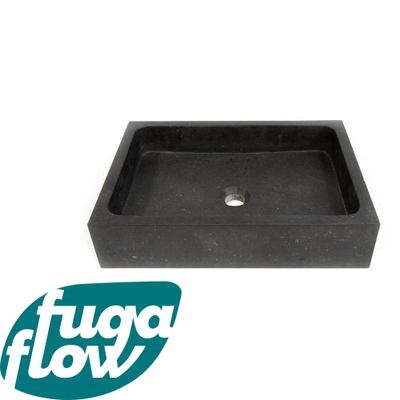 FugaFlow Efficiente Arredo Vasque à poser 50x36x11cm Rectangulaire pierre naturelle foncé