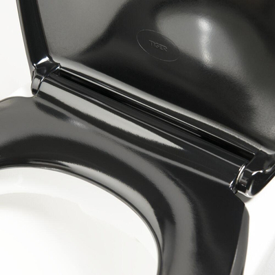 Tiger Abattant WC Ventura Softclose Duroplast Noir 37.5x4.5x45cm