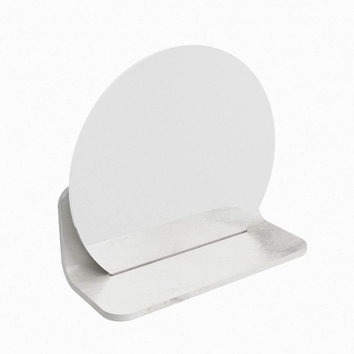 Mondiaz SPOT miroir – Ø 30 cm – avec tablette – Ostra (beige)