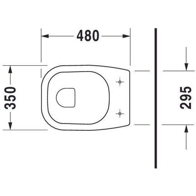 Duravit D-code Closetpot - vlakspoel - met PK - 35x48cm - inclusief bevestiging - wit