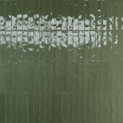 ÉCHANTILLON Ceralto Serrata Slate Carreau de sol et mural - 5X30cm - 10mm - Rectangle - Oliva Brillant