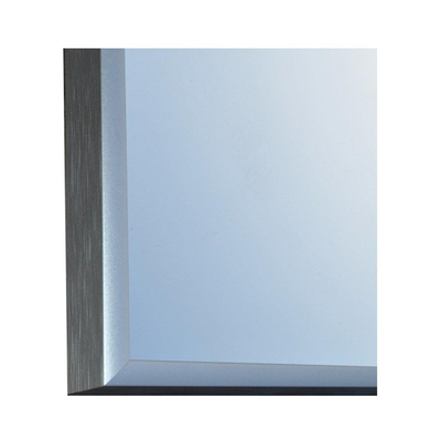 Sanicare Spiegel met 1 x horizontale strook + Ambiance licht onder "Cold White" Leds 100 cm alu omlijsting