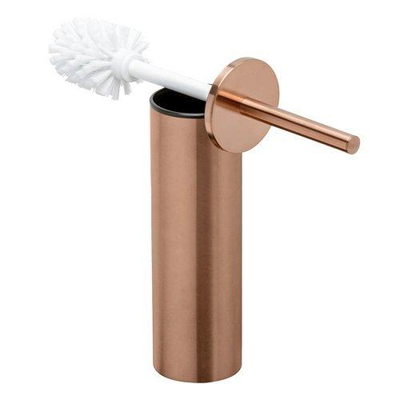 Brosse de toilette Geesa Nemox avec support (tête blanche) - bronze brossé