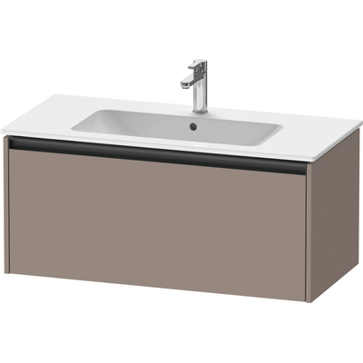 Duravit Ketho.2 Wastafelonderbouwkast - met 1 lade - 101x48x44cm - met greep antraciet - basalt mat