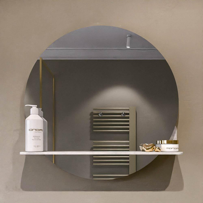 Mondiaz SPOT Miroir de salle de bain - rond 60cm - plan de miroir - couleur Opalo