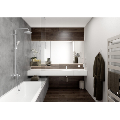 Hansgrohe Vernis Blend 1 greeps wastafelkraan 100met - trekwaste - hoogglans chroom