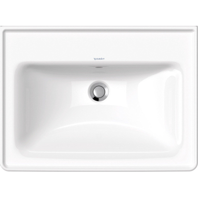 Duravit d-neo lavabo avec wonderglass 65x48x16.5cm 1 trou pour robinetterie rectangle céramique blanc