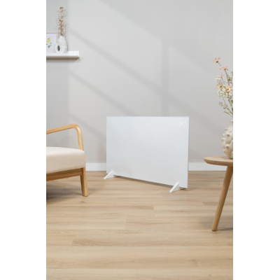 Eurom Mon Soleil Infrarood paneel - 103.7x63.8cm - IP24 - 600watt - wifi - vloer/wand- Horizontaal / Verticaal - metaal wit mat