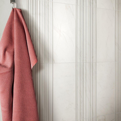 SAMPLE Edimax Astor Velvet White Vloer- en wandtegel gerectificeerd Marmerlook Mat Wit