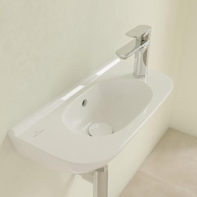 Villeroy & Boch O.novo Lave-mains 50x25cm trou de robinet gauche avec trop-plein Plus blanc
