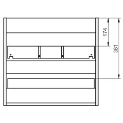 Adema Chaci Meuble sous vasque 80cm 2 tiroirs sans poignée Noyer