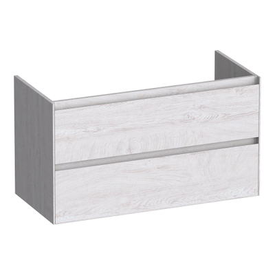 BRAUER Inspire meuble sous-lavabo 100 2 tiroirs softclose - sans poignée - 1 découpe pour siphon - Forest Seashell