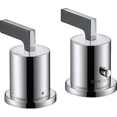 AXOR Citterio set de finition pour mitigeur thermostatique de bord de baignoire 2 trous avec poignées droites