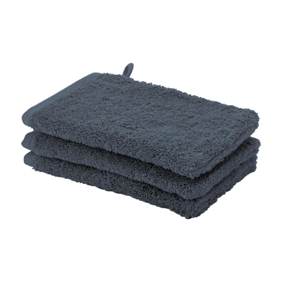 Aquanova London Washandje - 16x22cm - 6 stuks - Steel (grijs)