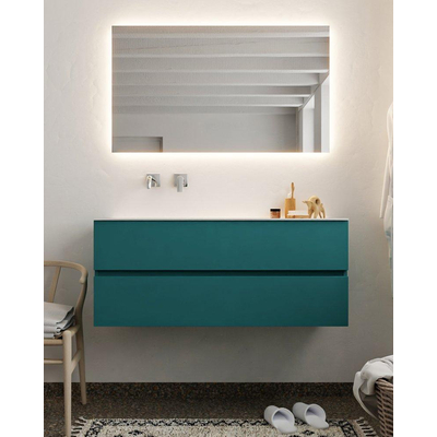 Mondiaz VICA Ensemble de meuble de salle de bain - 120cm - meuble sous-vasque smag - 2 tiroirs - lavabo cloud gauche - sans trou de robinet version XL 60cm de haut