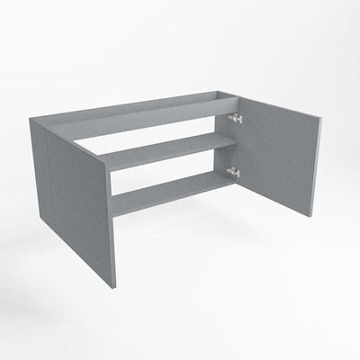 Mondiaz FOWY fonteinonderkast - 110x22x50cm - 2 deuren - push to open - softclose - Plata