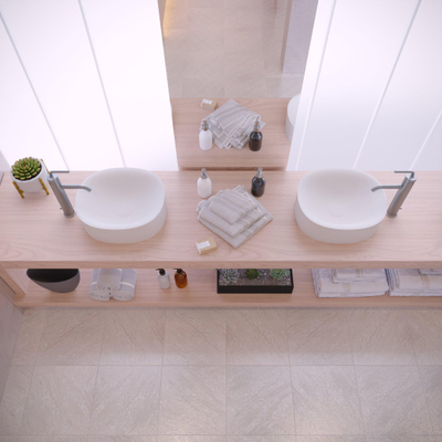 Ideavit Solidcliff-40 Vasque à poser Ovale 40x35x12,5cm Solid Surface Blanc mat