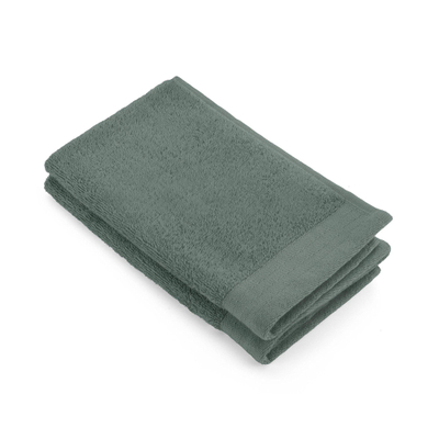 Walra Soft Cotton Ensemble de Serviettes Invité de 2 30x50cm 550 g/m2 Vert Armée MODÈLE D'EXPOSITION