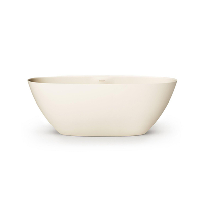 Zeza Element Vrijstaand Bad - 175x76x60cm - solid surface - mat crème (beige)