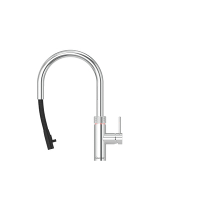 Quooker flex kokendwaterkraan - draaibare & uittrekbare uitloop - Combi incl. Cube reservoir - Warm / kokend / bruisend / gefilterd water - Chroom