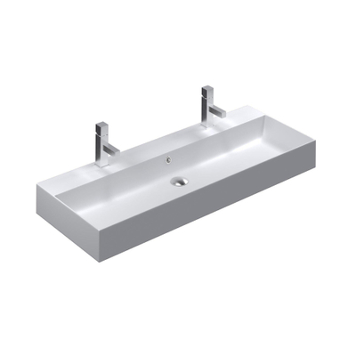 Thebalux lavabo modèle Cube 1x cuve 2x trou de robinet