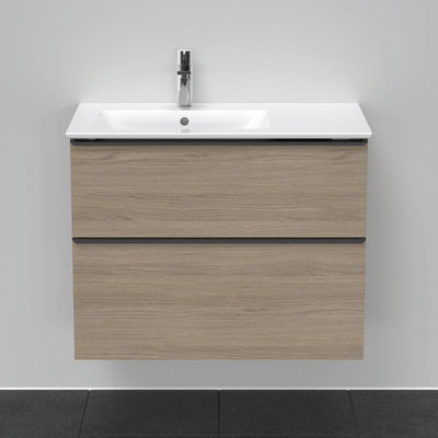 Duravit D-Neo wastafelonderkast 81x62.5x46.2cm 1 lade Eiken (terra) Mat