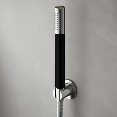 Hotbath Archie Douchette à main - Support mural - sortie - flexible de douche 1,5 m - pour robinets encastrés - IX INOX316