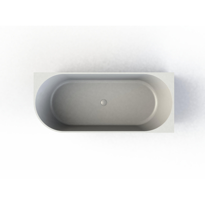 Arcqua Pinto baignoire îlot semi-encastrée 170x73cm mat blanc droite