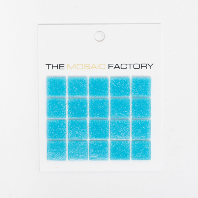 SAMPLE The Mosaic Factory Amsterdam carreau mosaïque 2x2x0.4cm pour mur et sol pour intérieur et extérieur carré Verre Bleu