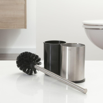 Tiger Colar Toiletborstel met houder vrijstaand RVS geborsteld 9.3x38.4x9.3cm